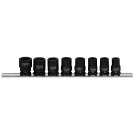 KS Tools 515.0608 3/8" Hexagon impact socket set, short, 8 pcs