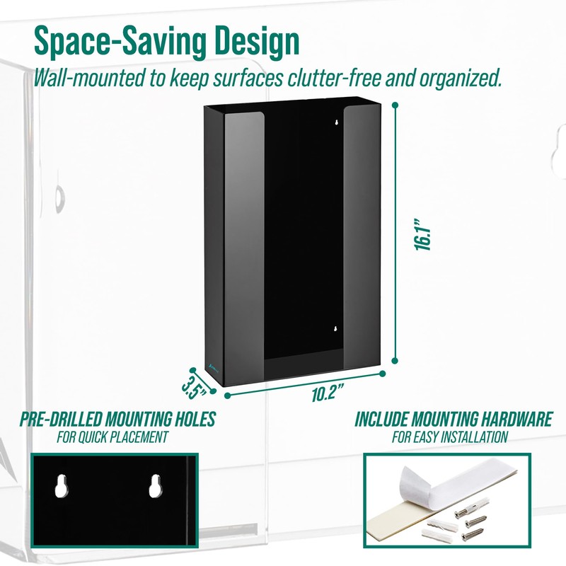 Adir Glove Holder for Wall Mount – Acrylic Glove Dispenser