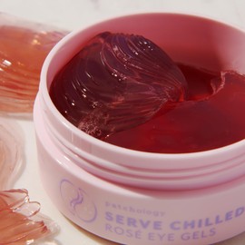 Patchology Serve Chilled Rosé Hydrating Under Eye Patches – Hyaluronic Acid & Antioxidant-Infused Eye Masks to Reduce Dark Circles, Puffiness & Fine Lines - Ideal Skincare Essentials (30 Pairs/Jar)