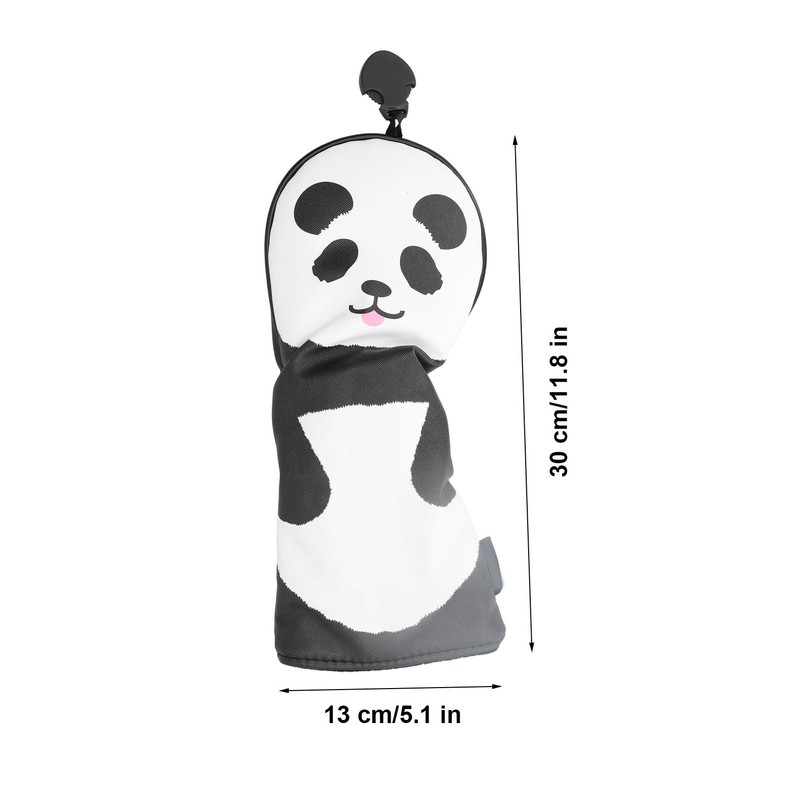 PU Leather Golf Wood Head Covers Waterproof Cartoon Thicken Plush