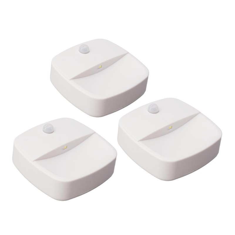 3pcs Wireless Battery Powered Motion Sensor Night Light 6.56ft Detecting