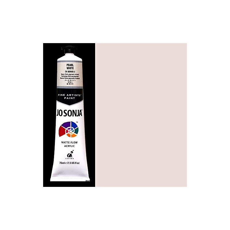 Jo Sonja Matte Flow Acrylic 75ml Tube - Pearl White