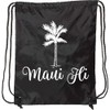 inktastic Maui Hawaii Tropical Vacation Travel Drawstring Bag Black 31d1a