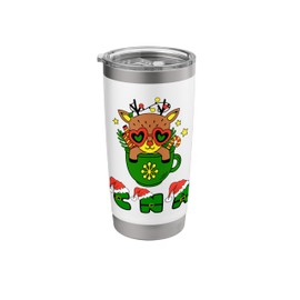 CNA certified nursing assistant Christmas Ugly Xmas Sweater Stainless Steel Insulated Tumbler