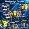 Mechanical Shark Building Set for Creative Play – 687-Piece Light-Up