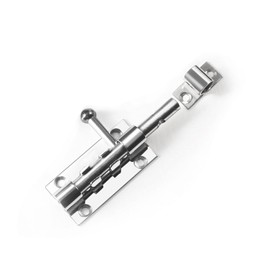 Mcoser 4 Inch Door Lock Bolts Stainless Steel Door Latch Sliding Door Lock Silver Security Lock Latch for Garden Shed Internal Doors