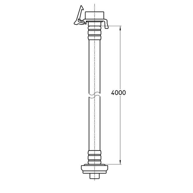 SANEI PT17-2-4 Automatic Washing Machine Water Supply Extension Hose, 16.4