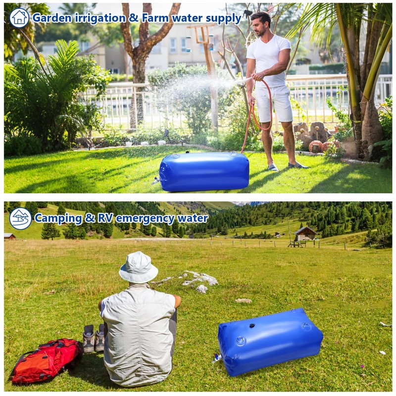 Fuairmee 110L Water Storage Bladder 30 Gallon Tank for Outdoor,