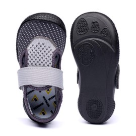 Nordan Kids Aqua Shoes Water Sports Shoes Trainers for Girls & Boys - Bathing Shoes Kids for Beach, Pool & Home, Grey 1900, 28 EU