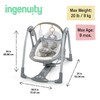Ingenuity Swing 'n Go Deluxe 5-Speed Baby Swing with Cushioned