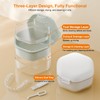 Denture Case, Food-Grade 3 Layers Dentures Box Denture Retainer Case