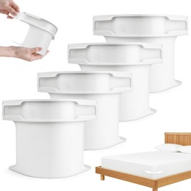 4 Piezas Clips De Sujeción De Sábanas, Clips para Sábanas Ajustables, Soporte De Correas para Sábanas, Bed Sheet Clips, Compatibles con Todos los Colchones (Blanco)