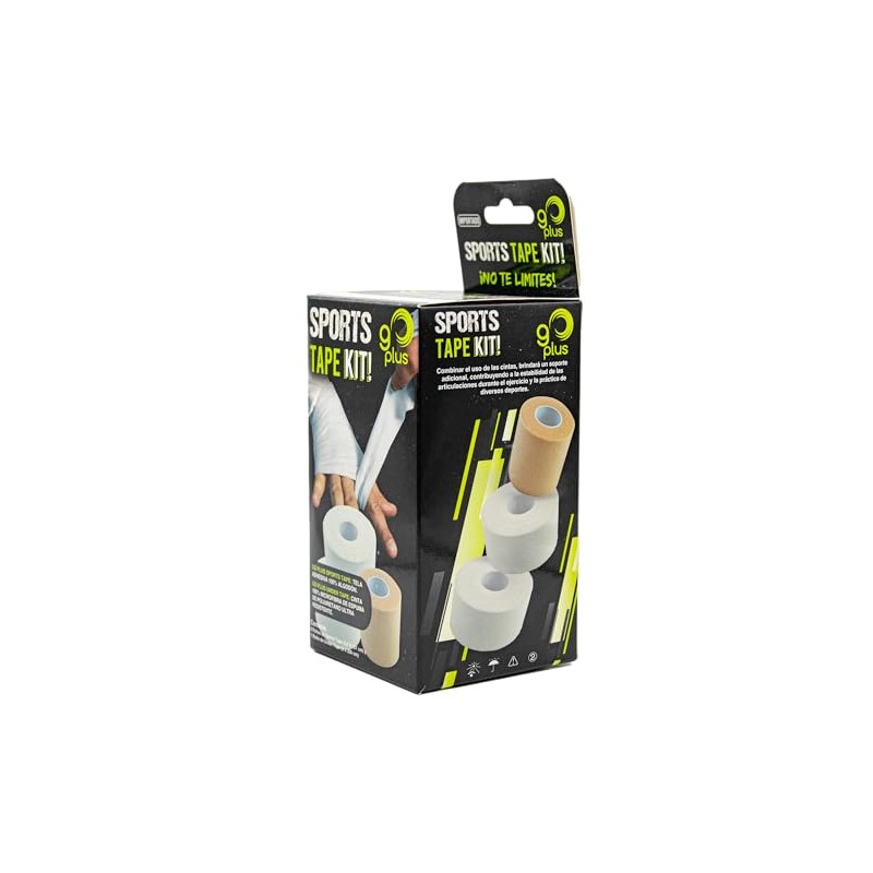 Cinta Adhesiva para Vendaje Deportivo Sports Tape Kit! Go Plus