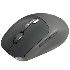 SEUNKWANG EWEADN Q5 Wireless Mouse, Bluetooth & 2.4G Quiet Computer Mouses with 1600 DPI, Battery Level Display, Ergonomic Office Mouse,6 Button Portable Cute Cordless Mice for Laptop/PC/Mac- Black