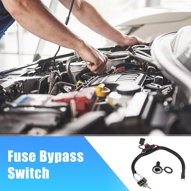 uxcell 1 Set 37.5cm 14.76" Universal Automotive Switched Fuse Bypass