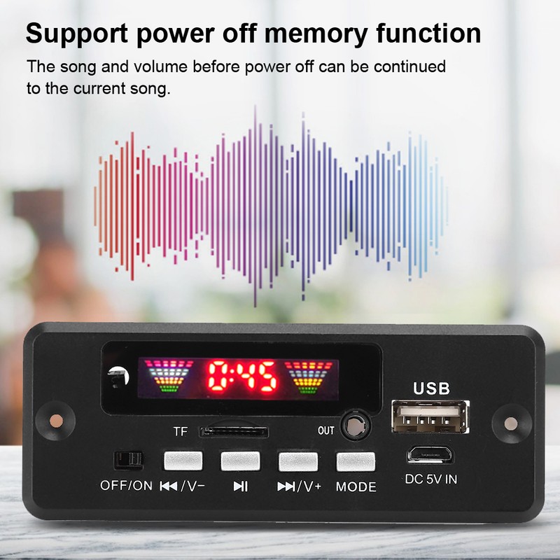 Bluetooth 5.0 Audio MP3 Decoder Board Module with Remote Controller