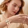 NICEIGHT 18K Gold-Plated Cuff Bracelet for Women Irregular Adjustable Open