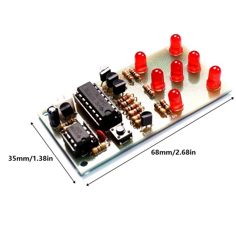 circuit electronic dice, 7 led