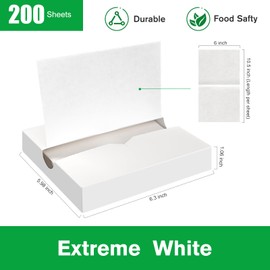 EcoDispose Precut POP UP Deli Paper Sheet Pack of 200, Interfolded Heavy Paper for Food Wrap and Serving (6" x 10-1/2", White）