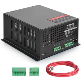 VEVOR CO2 Laser Power Supply, Power Supply for Laser Tube, Constant Current Protection, Open Circuit Protection, Fast Heat Dissipation, Compatible for Multi-Brand Laser Engravers & Cutters (80W)