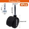 SWZHAI Plastic Casters Set of 4, M8 Grip Neck Stem