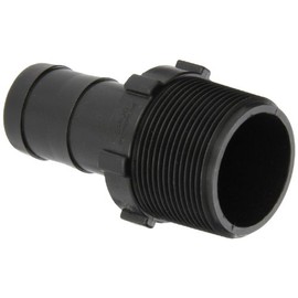 Banjo HB150-100 Polypropylene Hose Fitting, Adapter, 1-1/2" NPT Male x 1" Barbed