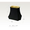 Royal Designs Rectangle Inverted Cut Corner Lamp Shade, Black, (4.25