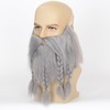 Grey Braided Fake Beard and Mustache – Viking Dwarf Wizard
