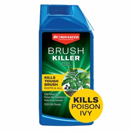 BioAdvanced Brush Killer Plus, Concentrate Weed Killer, 32 oz â€“ Kills Tough Brush Roots & Poison Ivy
