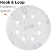 YoiYee 100 Grit Sanding Discs Pads, 8 Holes, 125mm/5-inch Hook