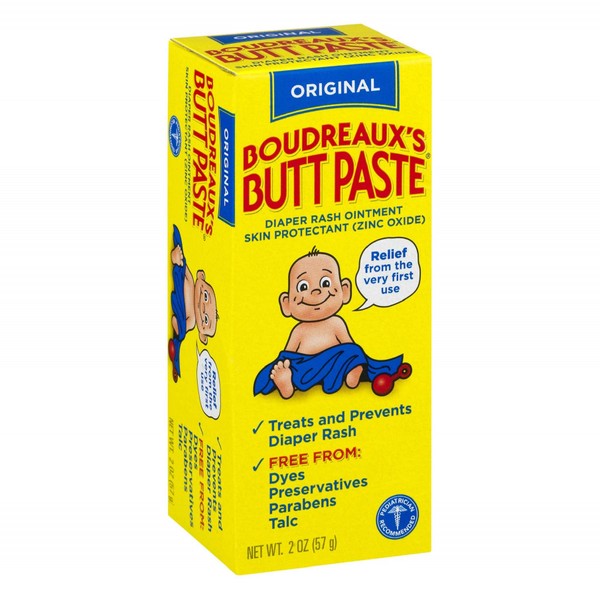 Boudreaux's Butt Paste Diaper Rash Ointment | Original Formula | 2-Ounces Tube | 1-Unit
