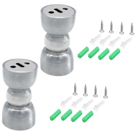 YUESUO 2 Pcs Powerful Magnetic Doorstop Stainless Steel Door Stops for Wall and Floor Mounting Magnetic Door Stopper Heavy Duty Magnetism Door Holder for Bedroom Bathroom Kitchen Home Office(Silver)