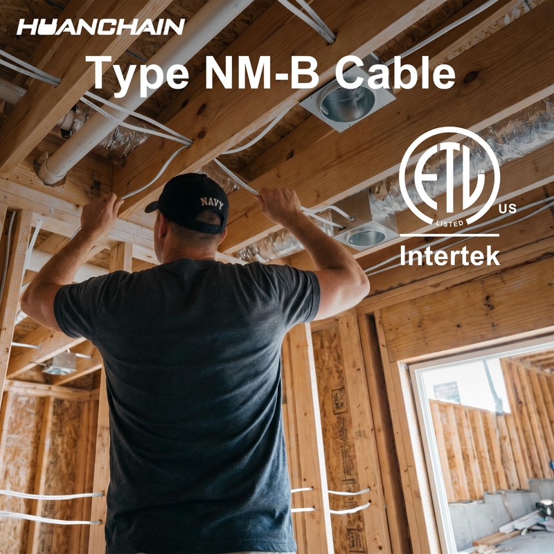 14/2 White 100FT NM-B Pure Copper Cable, Indoor Non-Metallic Sheathed