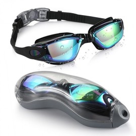 Adult Swim Goggles Cross-border Popular Adult Swimming Goggles Waterproof Anti-fog lf164 Electroplated Gray 15ea