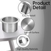 Countertop Trash Can, Drop-in Trash Chute Stainless Steel Round Countertop