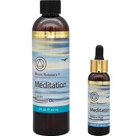 Meditation 8oz and 2oz Fragrance Oil Set (Two Bottles, one with Dropper)