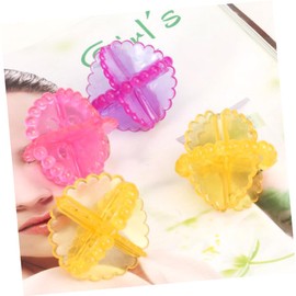 KOMBIUDA 4pcs Laundry Balls Reusable Softeners to Prevent Twisting Tangles for Gentle Washing Random Color