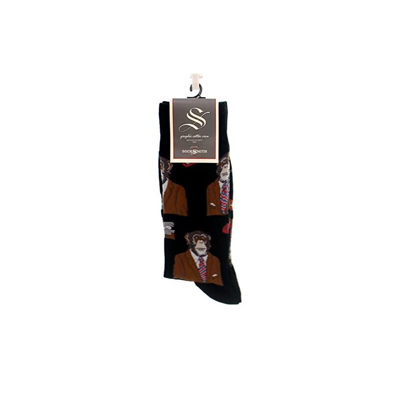 Sock Smith Mens Monkey Biz Socks-Back