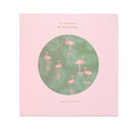 Self Adhesive Photo Album Binder DIY Scrapbook Albums Writable Inner Page Album Book for Commemoration Pink Bird