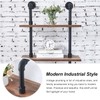 HOMBAZAAR Industrial Pipe Bookshelf,6 Tier Pipe Shelving,Wall Mounted Ladder Shelves