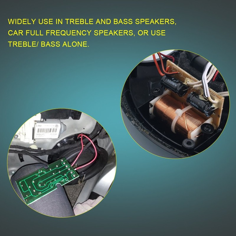 Zerone 2Pcs Speaker Frequency Divider Board 2 Way Treble/Bass 2