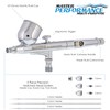Master Airbrush Master Performance G233 Pro Set Master Airbrush Gun with 3 Nozzle Sets (0.2, 0.3 & 0.5mm Needles, Fluid Tips and Air Caps) - Dual-Action Gravity Feed Airbrush, 1/3 oz Cup, Cutaway Handle