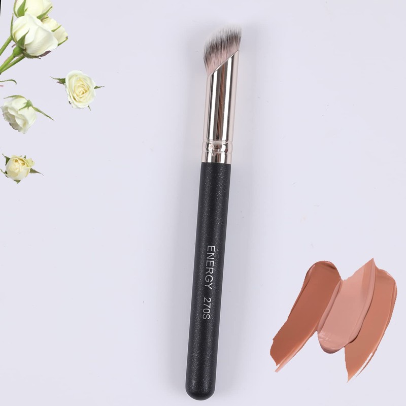 ENERGY Concealer Brush,Angled Eye Makeup Small Foundation Blending Brush for
