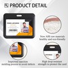 Lanyardio 3 Pack Sliding Horizontal ID Badge Holder Hard Black