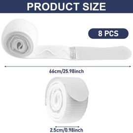 Pack of 8 Leg Bag Holder, Catheter Leg Bag Straps, Fixing Straps for Catheter, Catheter Attachment Strap, Catheter Holder Stabilisation Device, Attachment Strap for Catheter Fixation