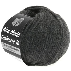 LANA GROSSA Alta Moda Cashmere 16, Finest 16 Micron Merino Wool with Cashmere Content, Hand Knitting Yarn Made from 78% Virgin Wool (Merino), 12% Cashmere and 10% Polyamide (Nylon), 50 g for Knitting,