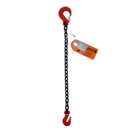 Advantage Rigging - Chain Sling - 3/8" x 10' Single Leg with Grab and Sling Hook - Grade 80