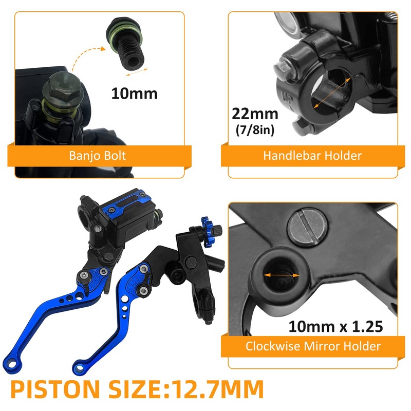 Upgrade Universal 7/8" 22mm Handlebar Brake Master Cylinder Clutch Lever