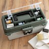 Sheffield 12670 Caja de aparejos de 13 pulgadas, verde/gris