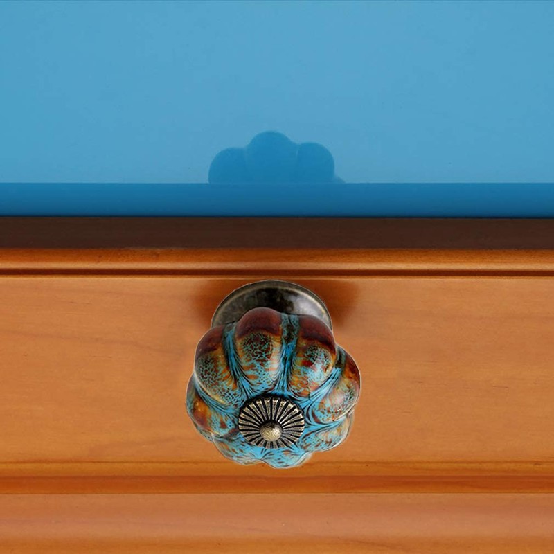 ESreake Yusheng 12 Pack Vintage Ceramic Pumpkin Cabinet Knobs, Kitchen